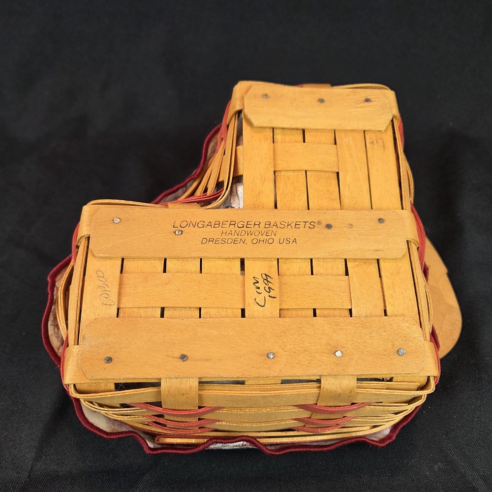 Longaberger Basket 1999 Sweetheart Little Love Heart Liner Protector - Picture 11 of 15